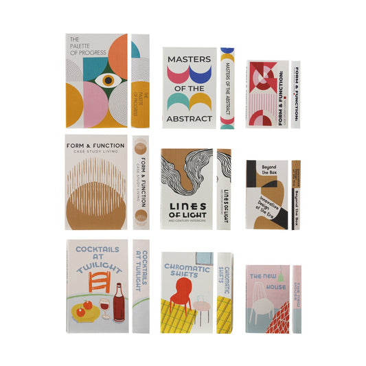 MDF & Canvas Book Storage Boxes, Set of 3