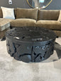 47" Black Teak Coffee Table