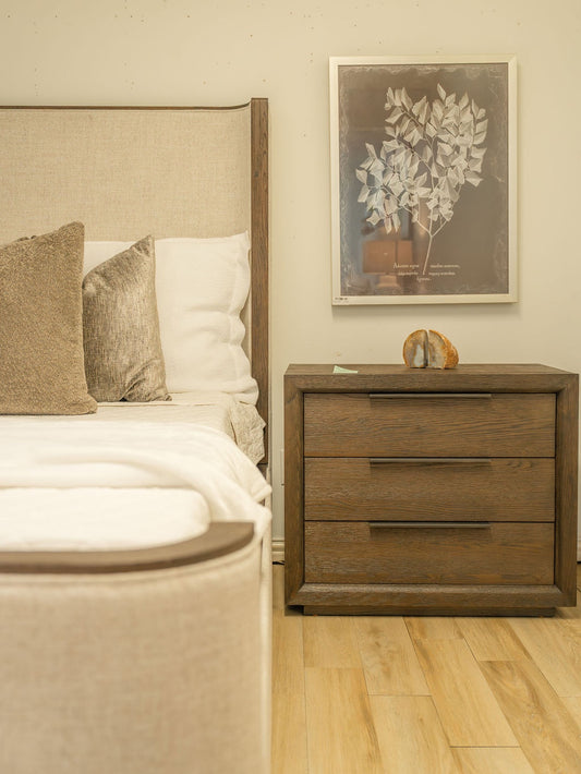 Stone 3 Drawer Nightstand